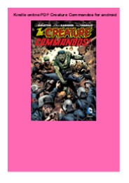 Kindle online PDF Creature Commandos for android