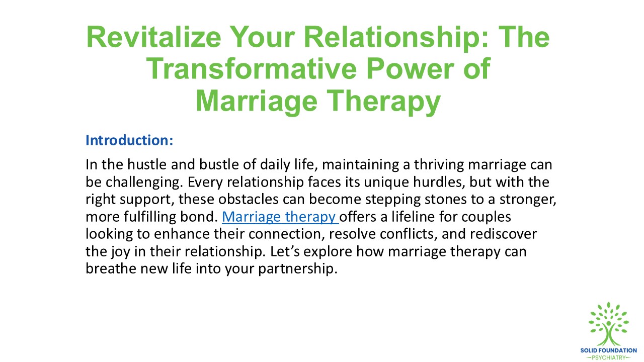 Marriage Therapy