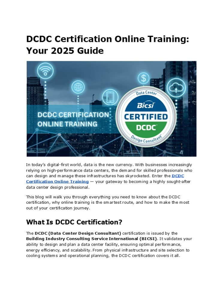 DCDC Certification Online Training: Your 2025 Guide