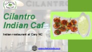 Your Favorite Menu Served by Cilantro Indian Cafe