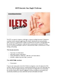 IELTS Secrets You Ought To Know
