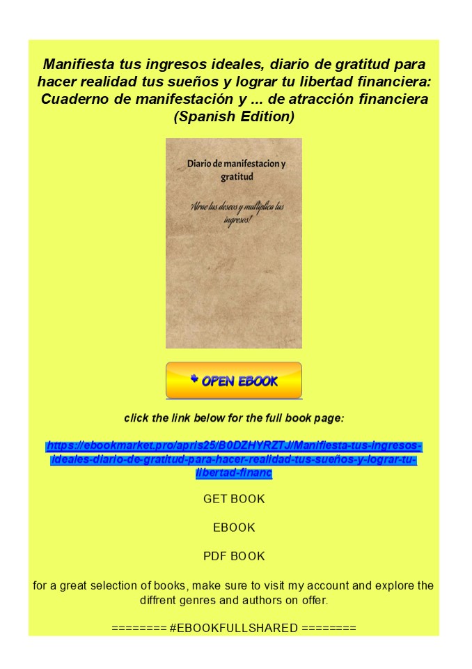 Kindle Manifiesta tus ingresos ideales, diario de gratitud para h