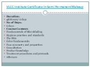 VLCC Institute Certificate In Semi Permanent Makeup