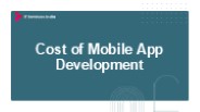 Cost of Mobile App Development | IT Services India