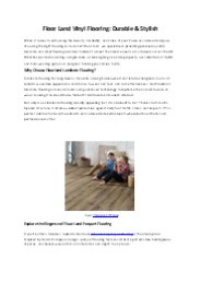 Floor land viny flooring