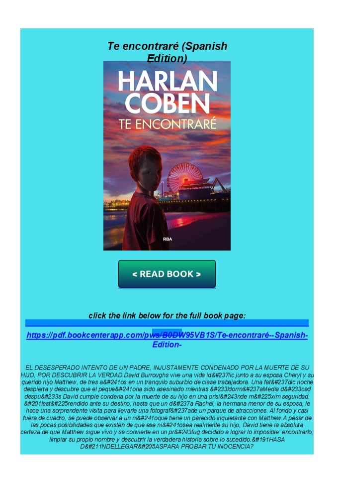 PDF Te encontraré (Spanish Edition)