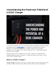 Understanding the Power and Potential of a DCDC Charger