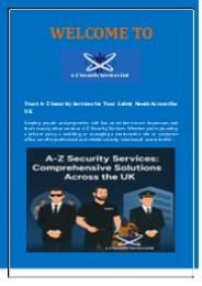 Affordable Security Guards Available in London