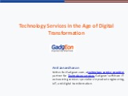 Technology Services in the Age of Digital Transformation