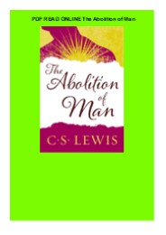 PDF READ ONLINE  The Abolition of Man