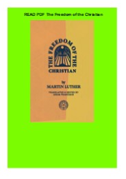 PDF READ ONLINE The Freedom of the Christian