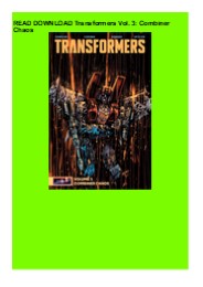 READ DOWNLOAD  Transformers Vol. 3: Combiner Chaos