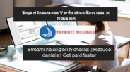 Expert Insurance Verification Services by Patriot MedBill