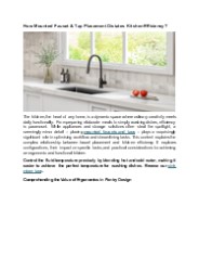 How Mounted Faucet & Tap Placement Dictates Kitchen Efficiency?