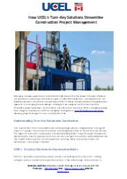 How UCEL’s Turn-Key Solutions Streamline Construction Project Management