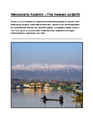Best Kashmir tour package from Lucknow