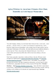 Whiskey's Relationship with Climate