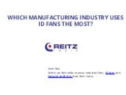 Which Manufacturing Industry Uses Id Fans The Most?