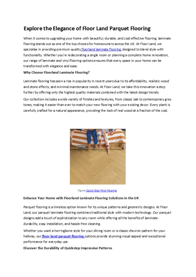 Explore the elegance of parquet flooring