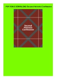 PDF READ DOWNLOAD  Second Helvetic Confession