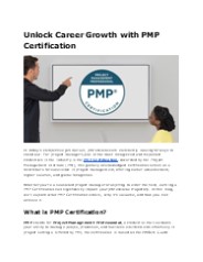 Unlock Career Growth with PMP Certification