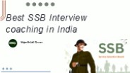 Best SSB Interview coaching in India