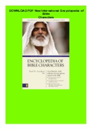 DOWNLOAD PDF  New International Encyclopedia of Bible Characters