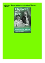 PDF Alejandro & Jarik: secret silent heroes (German Edition)