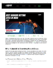 Run567 – Best Kabaddi Betting Sites India 2025