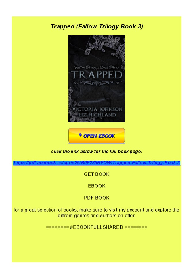 KINDLE Trapped (Fallow Trilogy Book 3) presentation | free to download