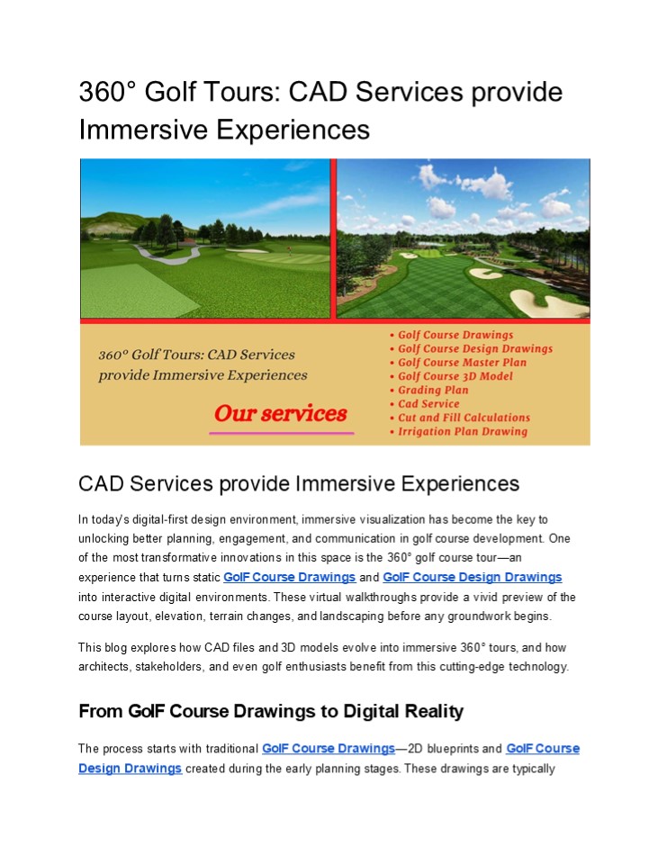 360° Golf Tours: CAD Services provide Immersive Experiences (1)