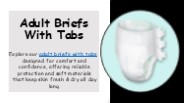 Adult Briefs With Tabs