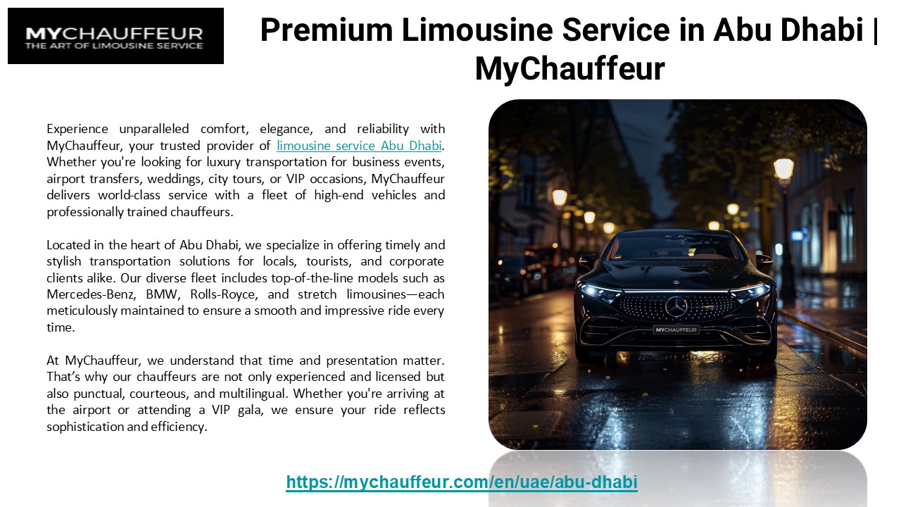 Premium Limousine Service in Abu Dhabi | MyChauffeur