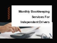 Monthly Bookkeeping Services For Independent Drivers