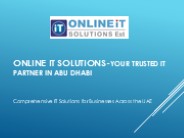 IT Solutions Company in Abu Dhabi - Online IT Solutions