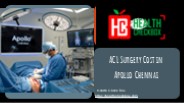 Cost of ACL Surgery in Chennai