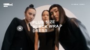 Plus Size Black Wrap Dress