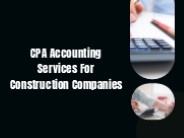 CPA Accounting Services For Construction Companies