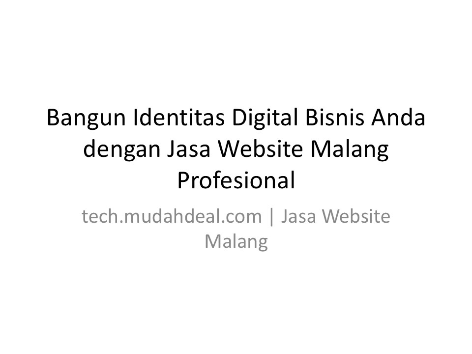 Jasa website malang