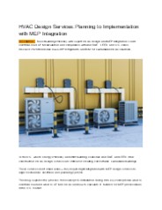 HVAC Design Services: Planning to Implementation with MEP Integration