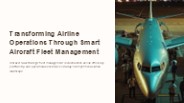 Transforming Airline Operations Through Smart Aircraft Fleet Management