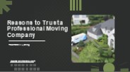 Reasons to Trust a Professional Moving Company