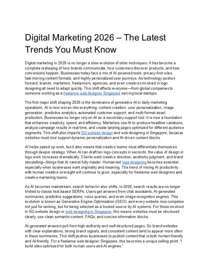 Digital Marketing 2026 – The Latest Trends You Must Know presentation ...