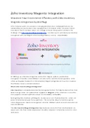 Zoho Inventory Magento Integration