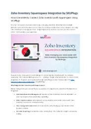 Zoho Inventory Squarespace Integration by SKUPlugs
