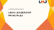 Introduction to Lean Leadership Principles