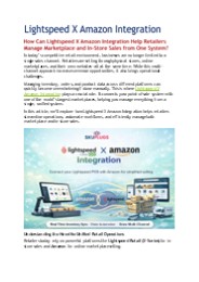 Lightspeed X Amazon Integration