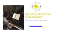 Should You Switch Your Piano Teacher?