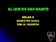 bab quran hadits kelas X SMA semester ganjil