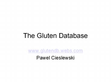 ITGS IA Presentation Pawel